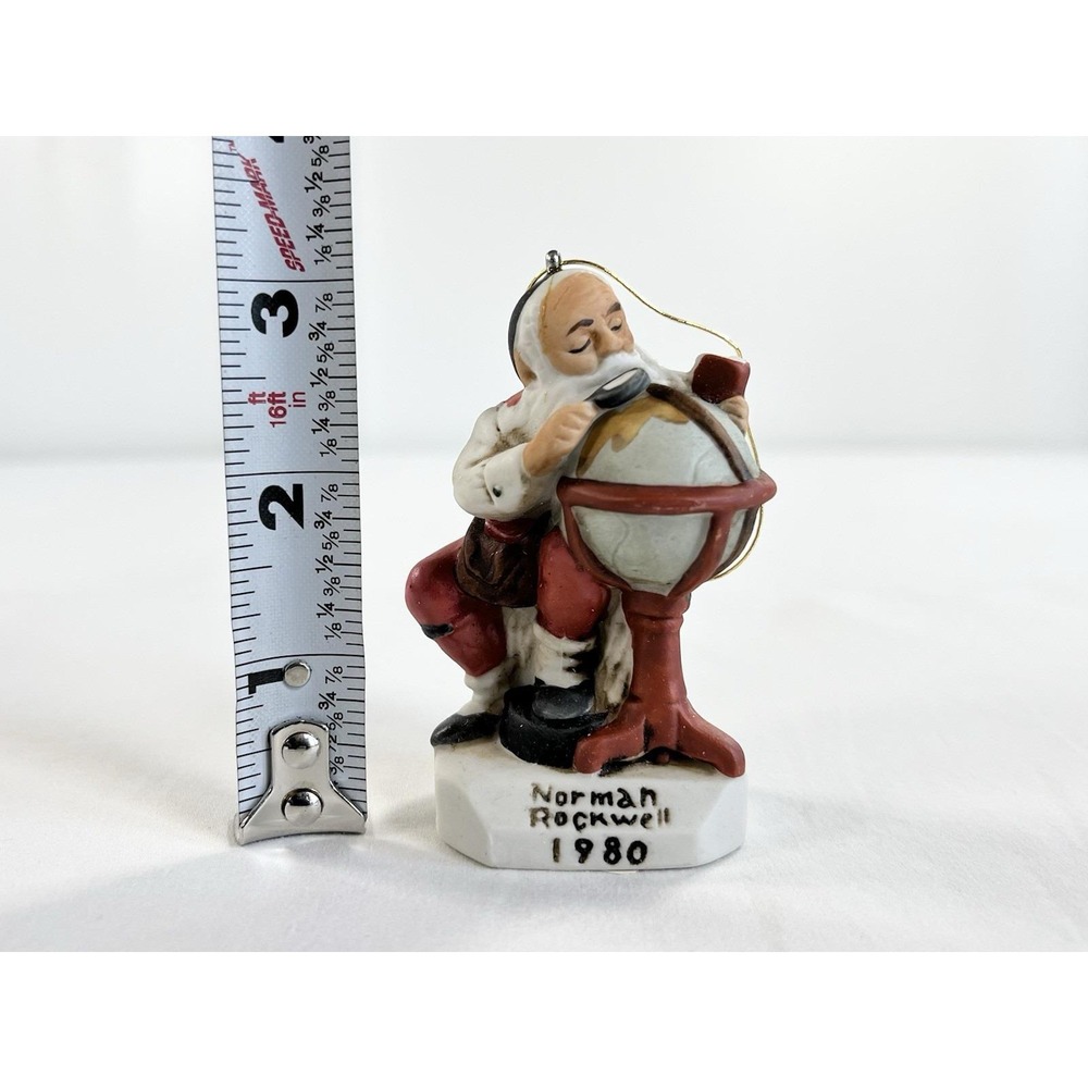 Vintage 1980 Norman Rockwell Santa Globe Ornament Santa's Good Boys Grossman NIB - Picture 3 of 10